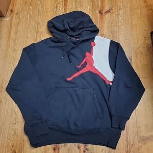 VTG Nike Air Jordan Jumpman Large‎ Hoodie Big Logo Black White Red
